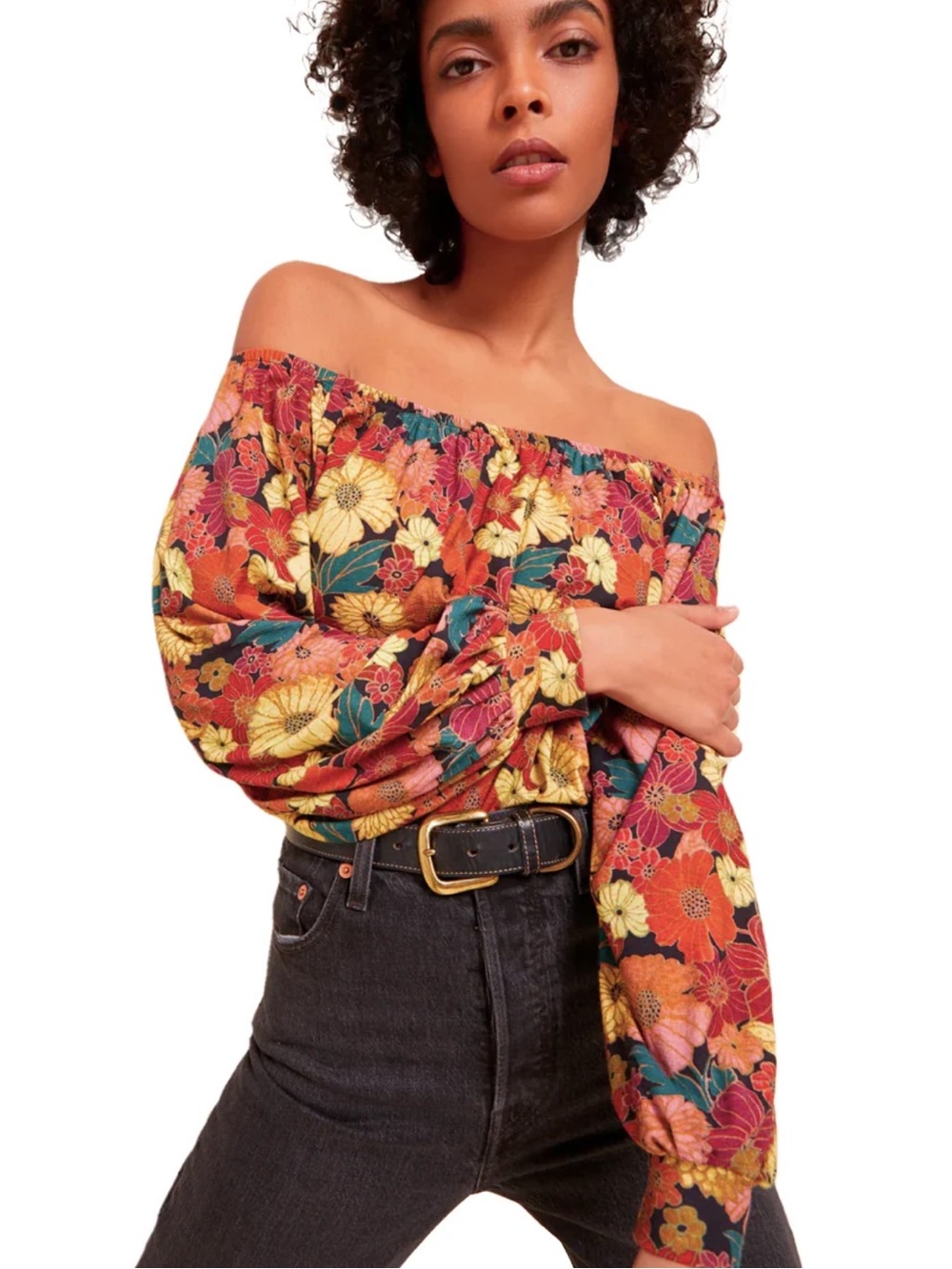 NWT Nation LTD Hope Fancy off shoulder long sleeve top small